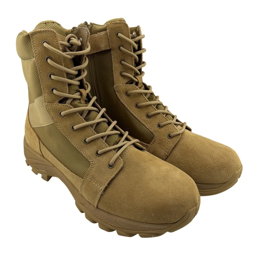 Bates‎ Tactical Boots Mens 14 Brown NIB Side Zip Suede E06511 Military Outdoor
